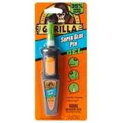 Gorilla Glue Super Glue Gel Pen, Clear 5.5g. Model 109642. Assembled Product Height 7.62 in. Assembled Product Length 1.3 in.