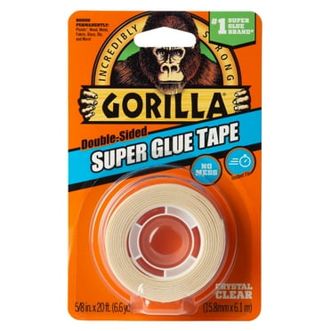 Gorilla Glue Super Glue Tape 20 Foot Roll Adhesive Tape off-White Color