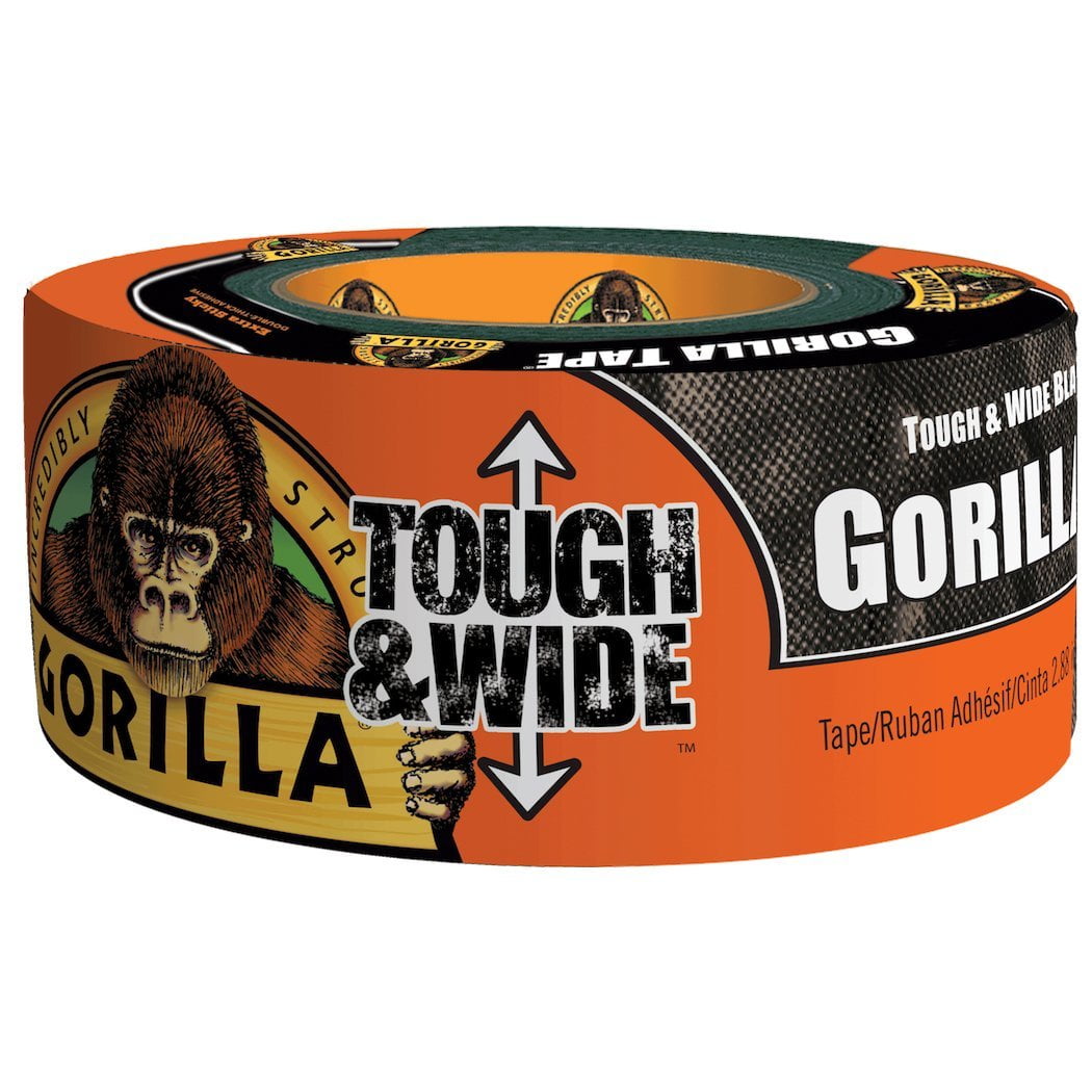 Gorilla Glue Tough & Wide Black Duct Tape, Double-Thick Adhesive, 1.88 in x 35 yd