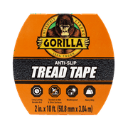 Gorilla Glue Tread Tape, 10 Foot, Single Roll, Pack of 1, Black
