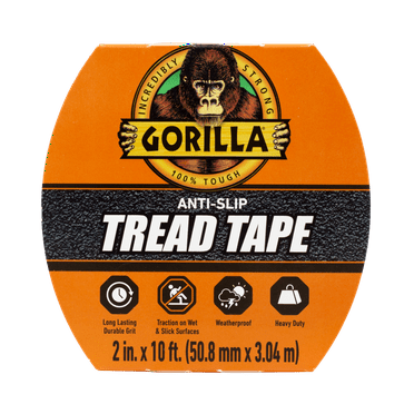 Gorilla Glue Tread Tape, 10 Foot, Single Roll, Pack of 1, Black