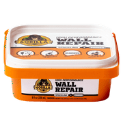 Gorilla Glue Wall Repair Spackling and Primer 8 Ounce Tub, Pack of 1 Wall Filler. Color: White. Model: 107054