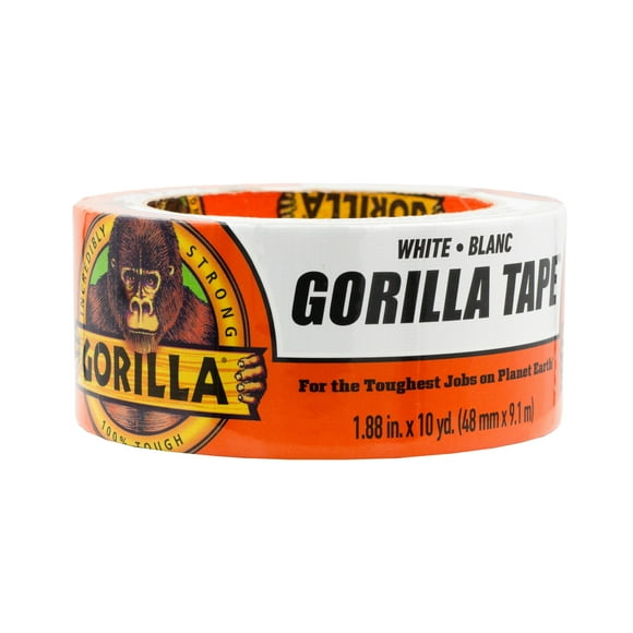 Gorilla Glue White Tape, 10 yd Roll, Incredibly Thick and Strong