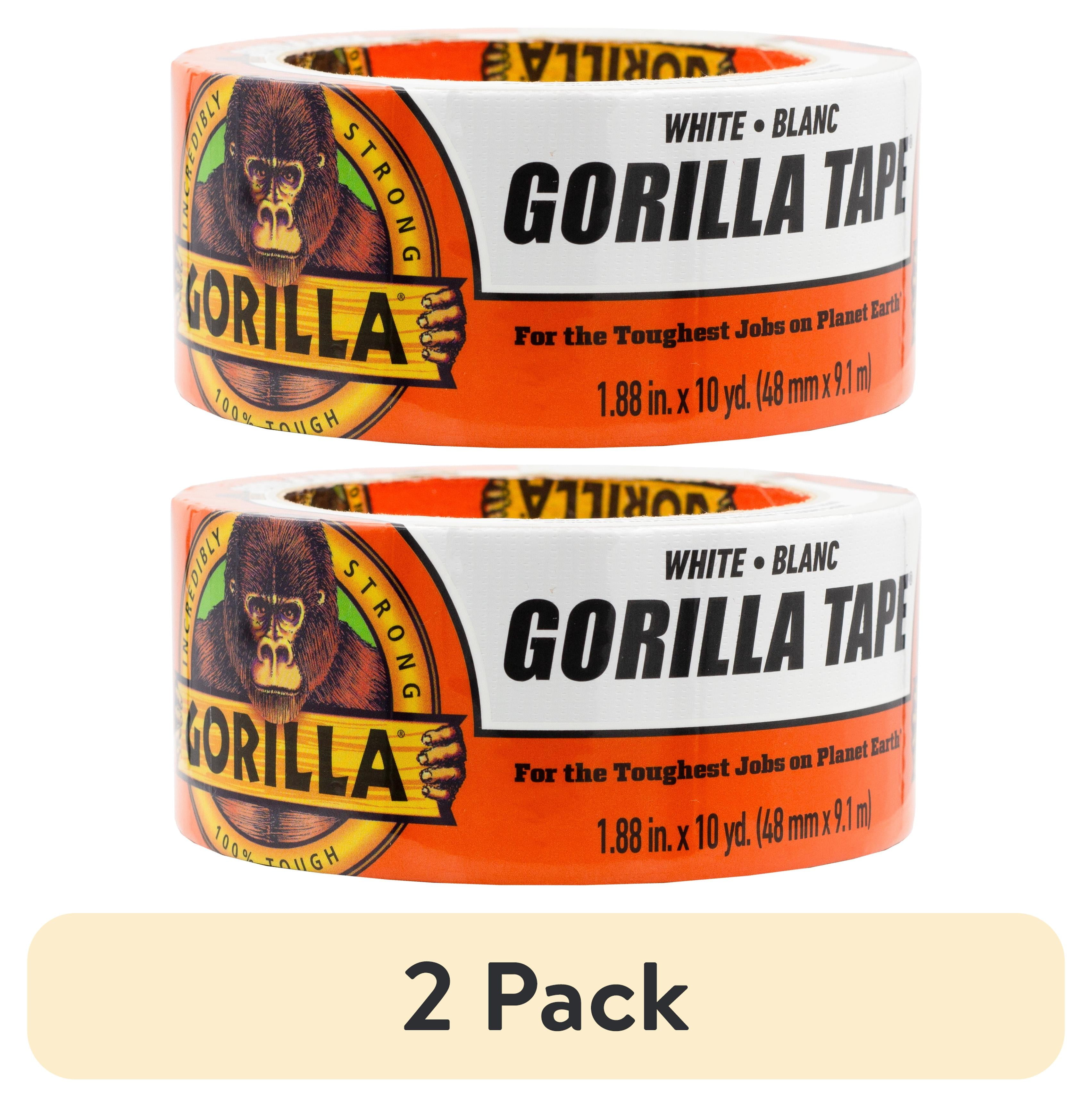 (2 pack) Gorilla Glue White Tape, 10 yd Roll, Incredibly Thick and