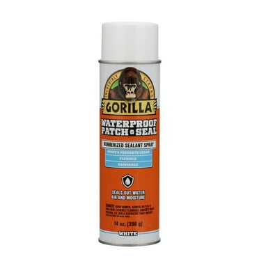 Gorilla Waterproof Patch & Seal Rubberized Sealant Spray, White, 14 Ounce