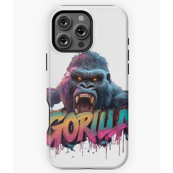 Gorilla Graffiti Street Art Design Phone Case for iPhone 16 15 14 13 12 11 Pro Max