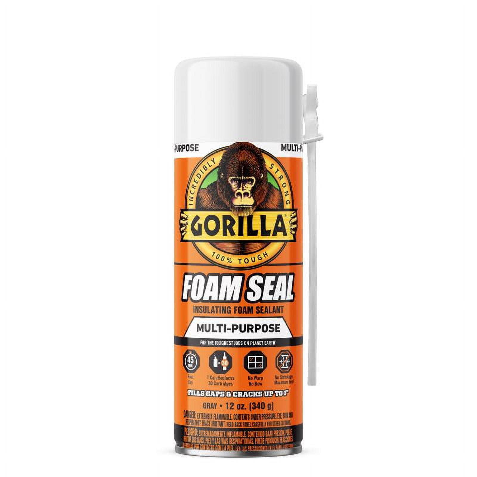 Gorilla Gray Foam Multipurpose Insulating Sealant 12 oz