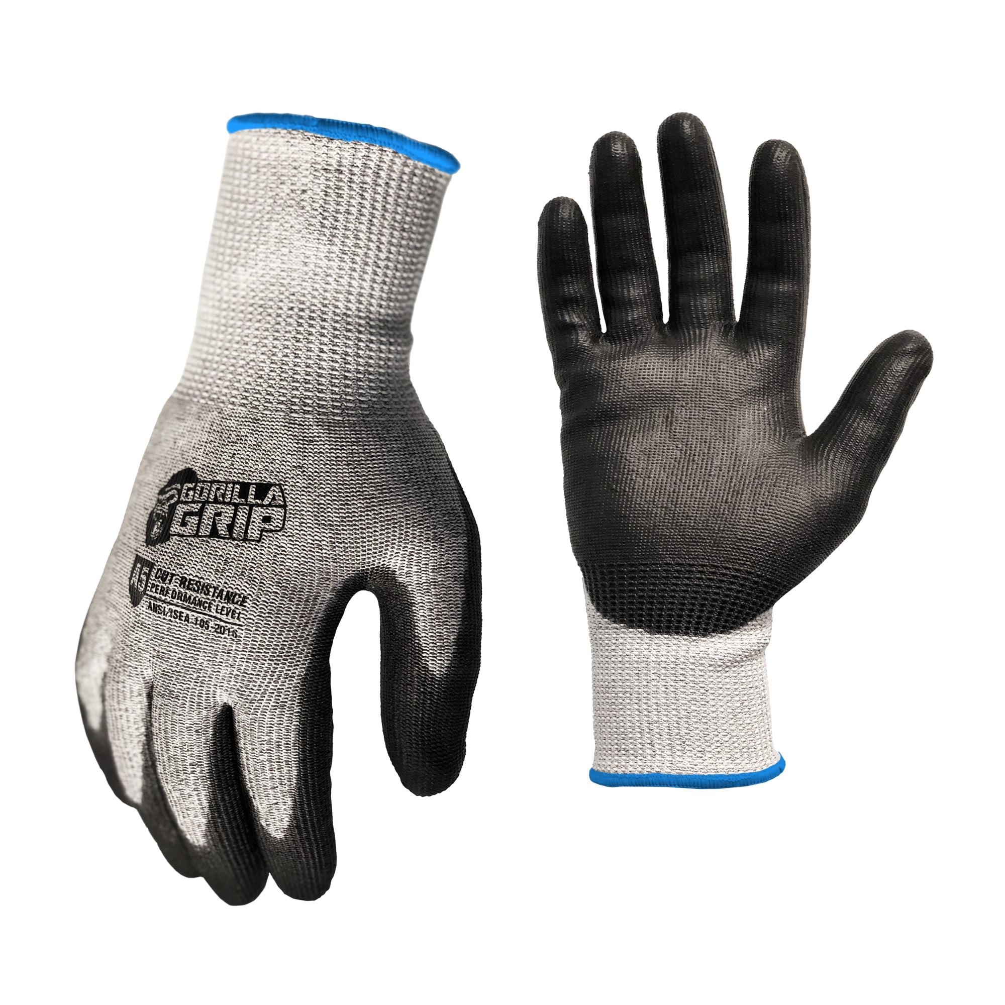 Gorilla Grip A5 Cut Protection Filet Gloves, No Slip Polymer Grip, Grey,  Size XXL, Model# 25894-26 