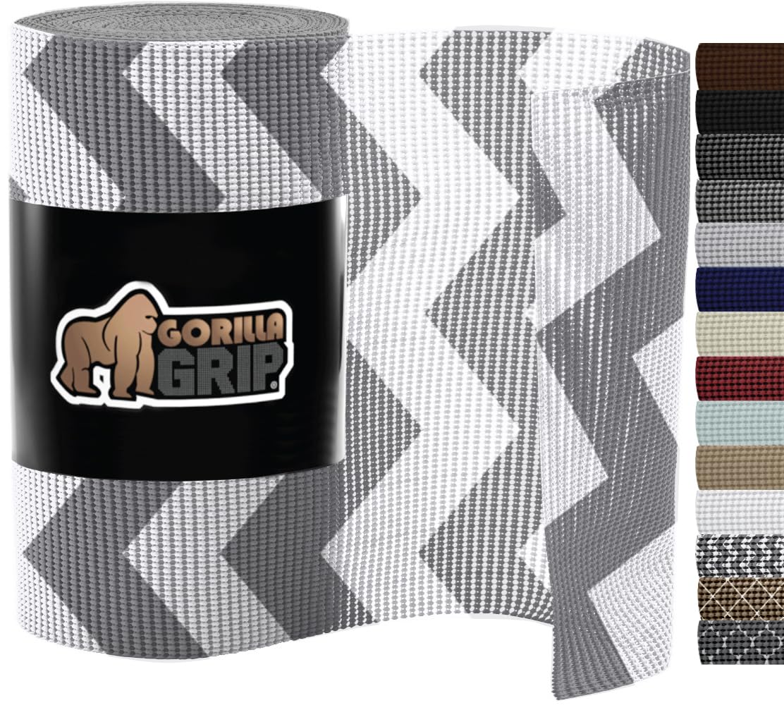Gorilla Grip Drawer Shelf and Liner, Thick Strong Grip, Non