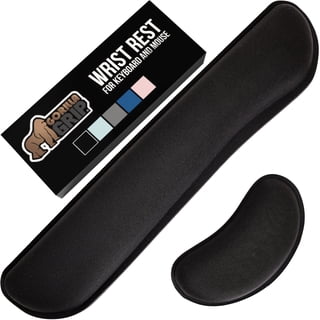 Gorilla Grip Gel Memory Foam Wrist Rest for Computer Keyboard, Mouse, Ergonomic Design, Desk Pads, 2 Piece Set, Black
