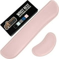 thumbnail image 1 of GORILLA GRIP Gel Memory Foam Wrist Rest for Computer Keyboard, Mouse, Ergonomic Design, Desk Pads, 2 Piece Set, Light Pink, 1 of 10