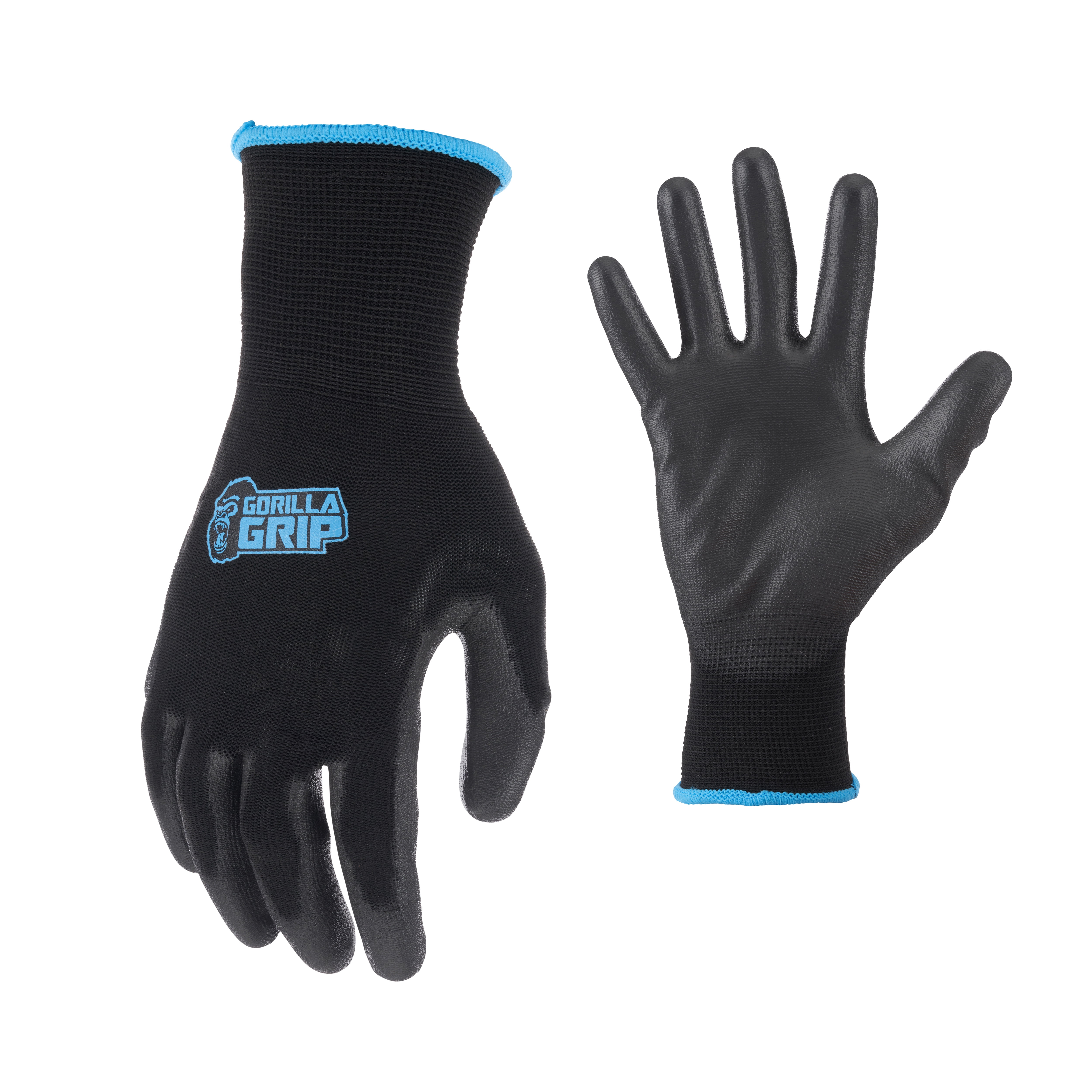 Gorilla Grip Insulated Fishing Glove, Polymer Palm, Black, Men's Large
