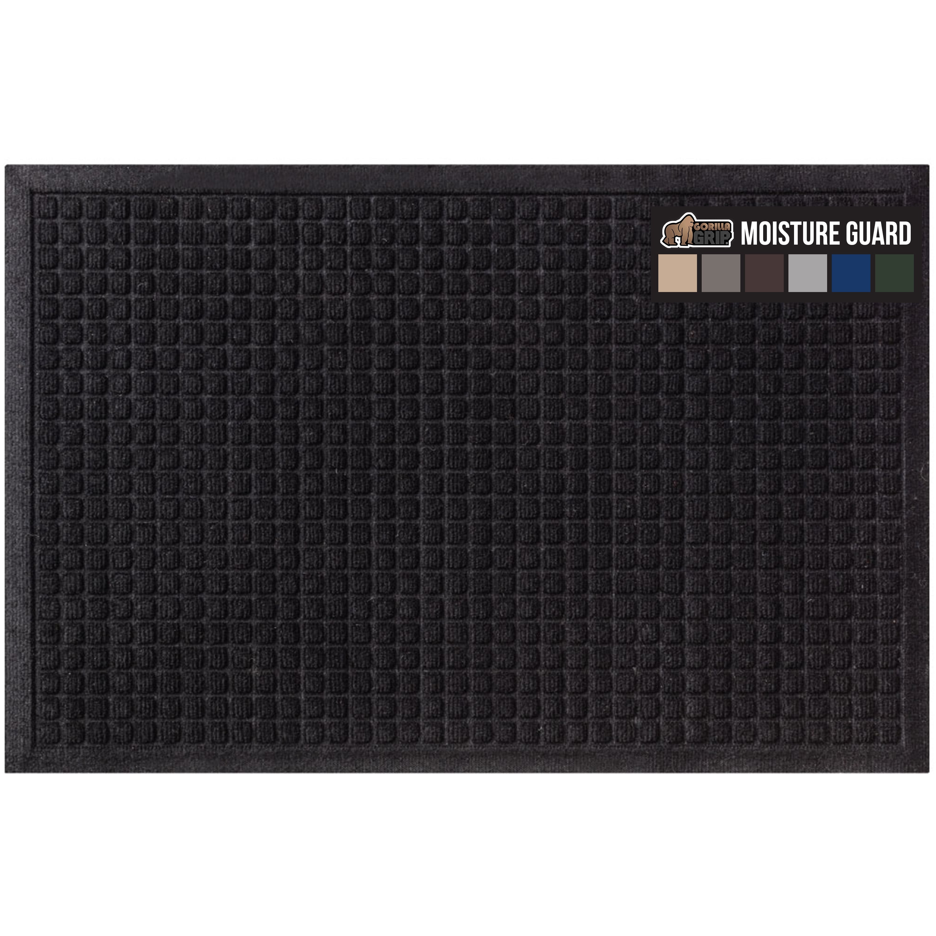 , Gorilla Grip Moisture Guard Doormat, Indoor Outdoor Rubber Backed