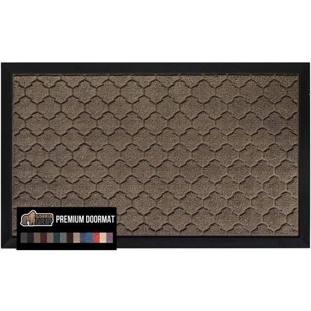 Gorilla Grip Original Durable Natural Rubber Door Mat, 47x35, Heavy
