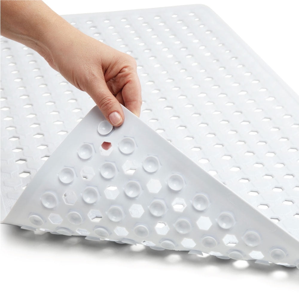 White 35x16 Suction Cup Bathtub Mat