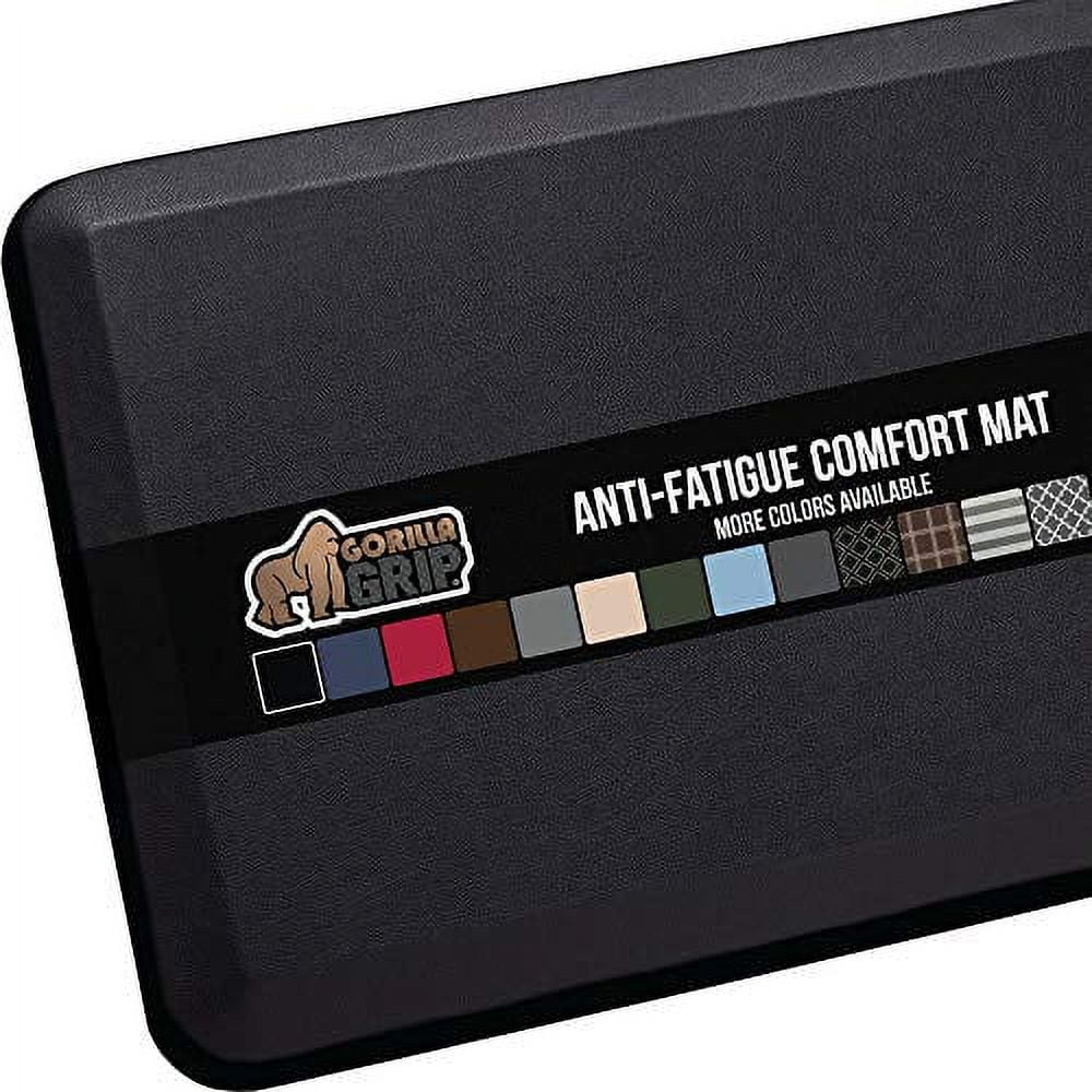 Black 32" x 20" Anti-Fatigue Comfort Mat with Ergonomic Support