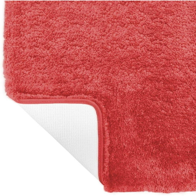 Gorilla Grip Bath Rug and Square U-Shape Contoured Mat for Toilet, Both  Gray, Bath Rug is Size 60x24, Contoured Mat is Size 22.5x19.5, 2 Item Bundle