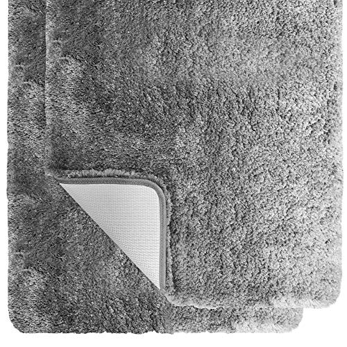 Gorilla Grip Original Premium Luxury Bath Rug, Set of 2 17x24 Inch Rugs