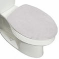 thumbnail image 1 of GORILLA GRIP Toilet Lid Seat Cover, Memory Foam, Elastic Universal Fit for Standard Round, Lt Gray, 1 of 10