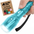 thumbnail image 1 of GORILLA GRIP LED Tactical Flashlight, 750 FT High Lumens 5 Modes, Water Resistant, Turquoise, 1 of 10