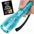 thumbnail image 1 of GORILLA GRIP LED Tactical Flashlight, 750 FT High Lumens 5 Modes, Water Resistant, Turquoise, 1 of 10