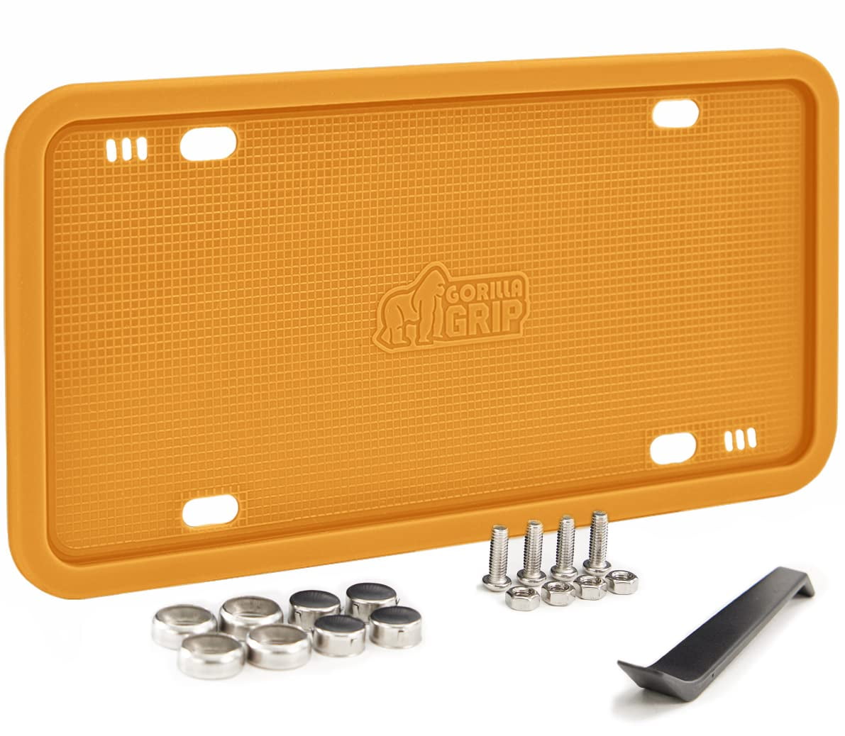 Gorilla Grip Silicone License Plate Frame, 1 Pack, Front or Back Plate