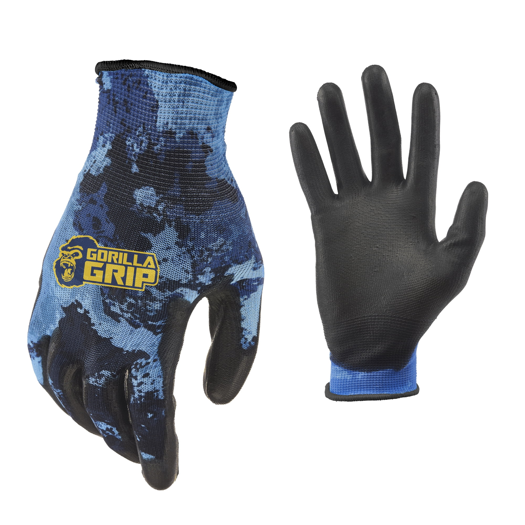 3 Pairs XL Gorilla Grip - Maximum Grip Gloves - Great for Fishing - Blue