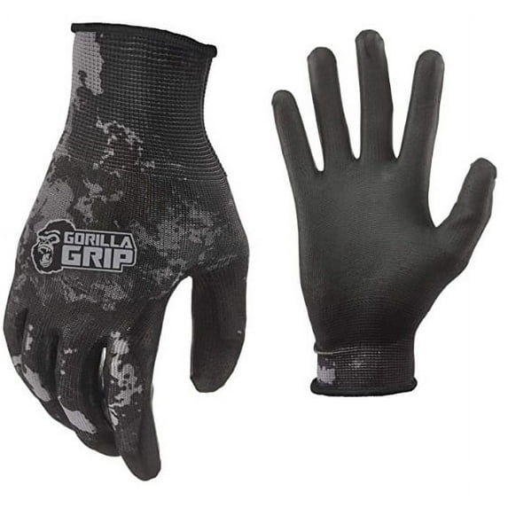 Gorilla Grip Veil Tac Black No Slip Fishing Gloves, 25068-26