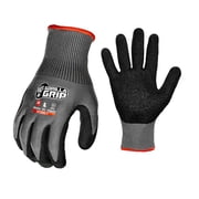 Gorilla Grip Work Glove, ANSI A5 Cut Resistant Nitrile Coated Men's Gloves, Superior Grip in Wet Conditions, Touchscreen, Gray, Large, 1 Pair