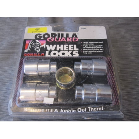 Gorilla Guard 62681 Wheel Locks 1/2" Short Shank, Chrome with Key