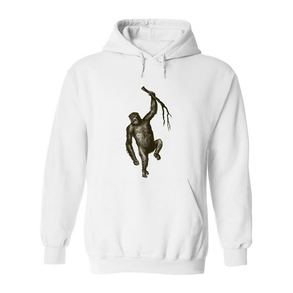 Gorilla Hanging Of A Tree Hoodie Men -Image by Shutterstock, Male Small