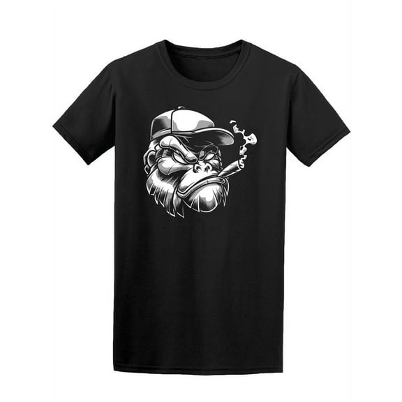Gorilla Head With Cigar T-Shirt Men -Image by Shutterstock, Male Large