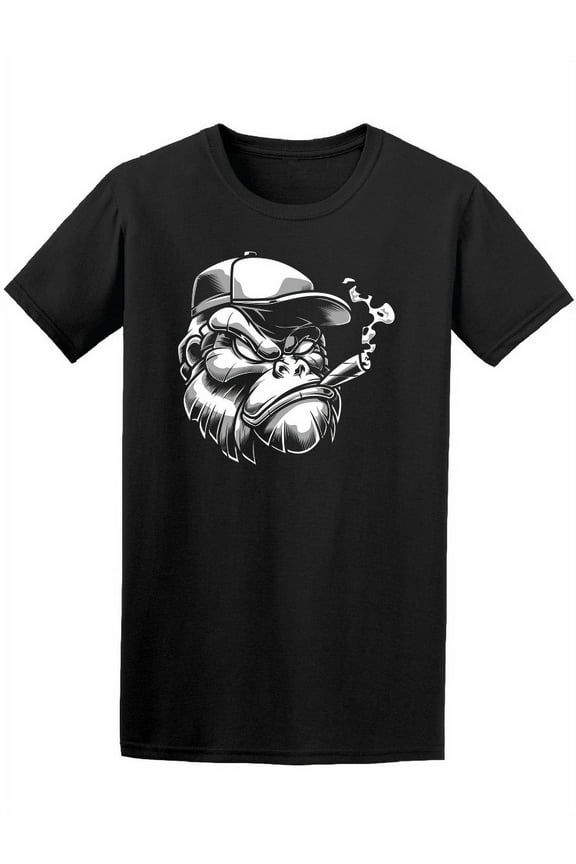 Gorilla Head With Cigar T-Shirt Men -Image by Shutterstock, Male Small
