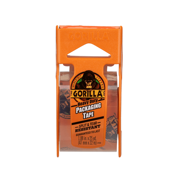 Gorilla Heavy Duty Clear Packaging Tape, Clear Color 25 Yard Roll