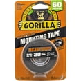 Gorilla Heavy Duty Double Sided Mounting Tape, 1" x 60", Black, (Pack of 1)
