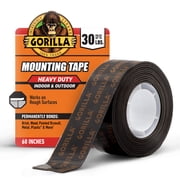 Gorilla Heavy Duty Mounting Tape, 60in Black Tape Material Model