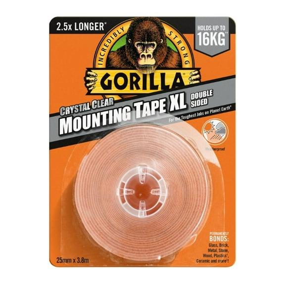 Gorilla Heavy Duty Mounting Tape XL 25mm x 3.8m