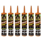 Gorilla Heavy Duty Ultimate Construction Adhesive, 9 ounce Cartridge, White, Pack of 6
