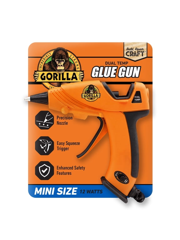 Hot Glue Gun Mini - Dual Temp Mini Size Hot Glue Gun with Precision Nozzle