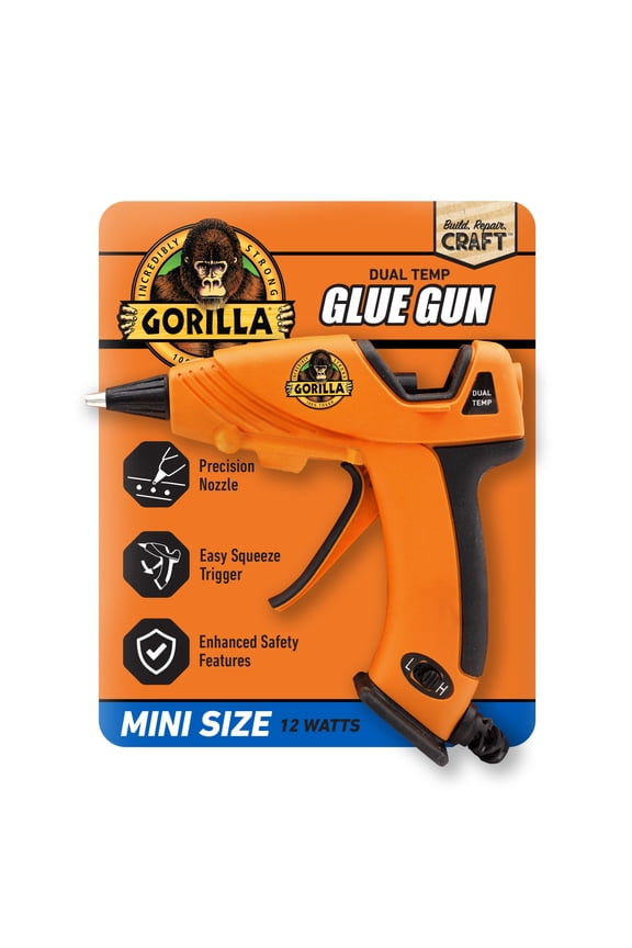 Hot Glue Gun Mini - Dual Temp Mini Size Hot Glue Gun with Precision Nozzle
