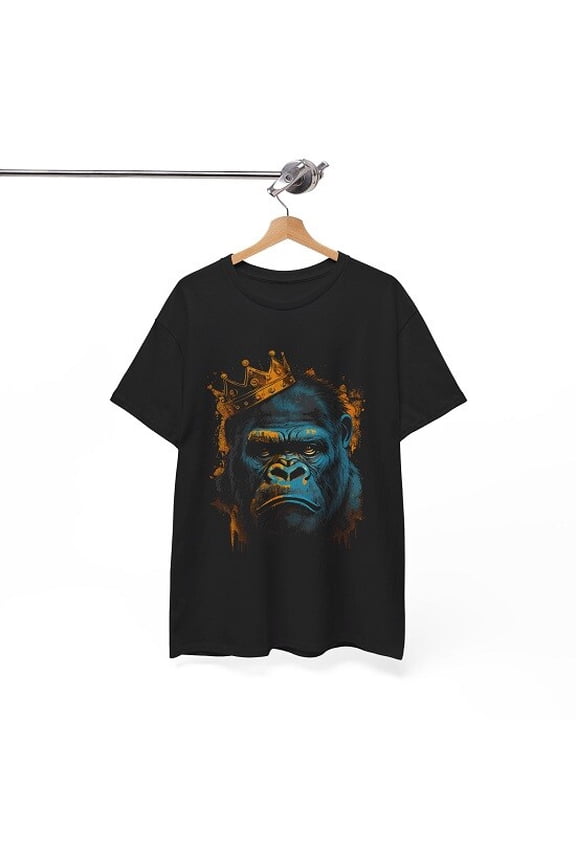 Gorilla King Tee Alpha Funny Ape Wildlife Graphic Tees T-Shirt