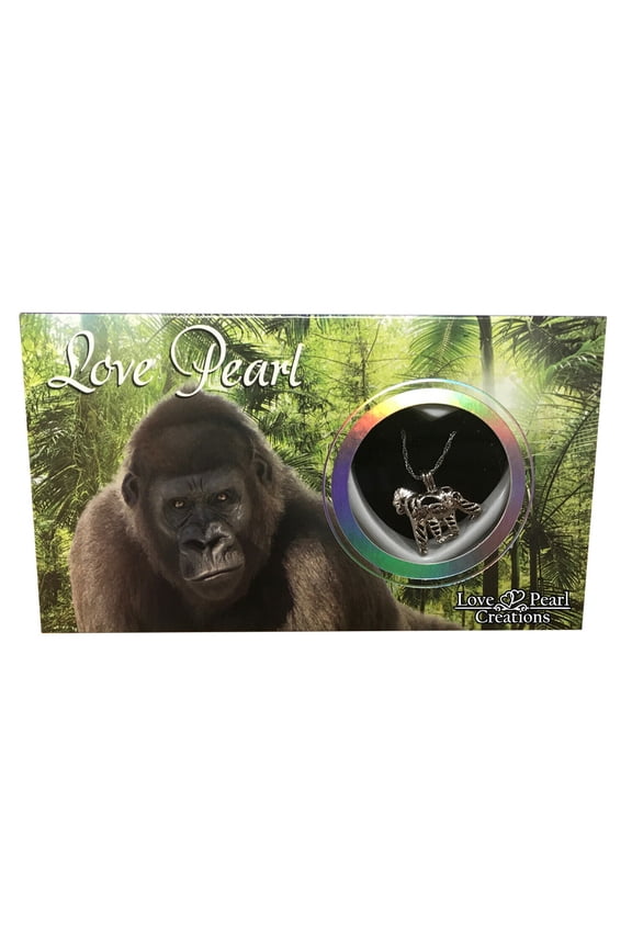 Gorilla Love Pearl Creations Animal DIY Kit Cultured Necklace Set with Stainless Steel Chain 16"