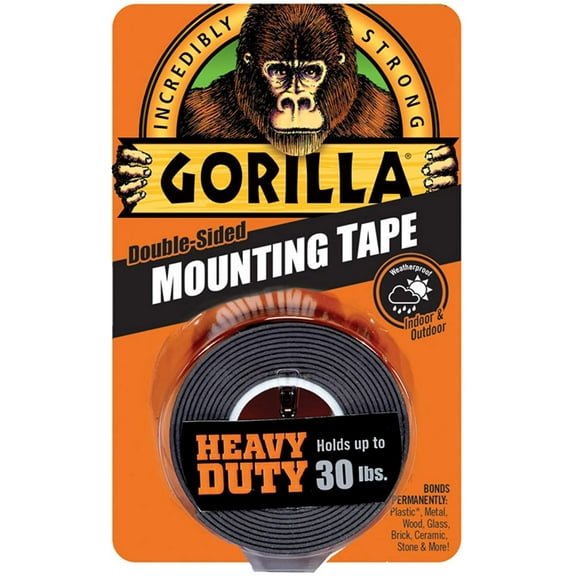 Gorilla MOUNTG Tape BLK Pkg of 10