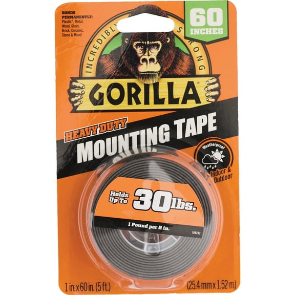 Gorilla MOUNTG Tape BLK Pkg of 10