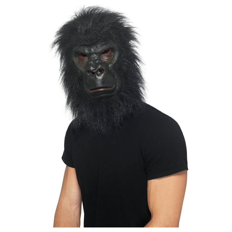 Gorilla Mask Adult Black Hair Latex Gorilla Mask Adult Black Hair Latex
