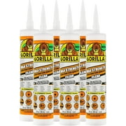 Gorilla Max Strength Clear Construction Adhesive, 9 ounce Cartridge, (Pack of 6) 6 - Pack