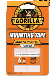 Gorilla Max Strength Mounting Squares, Black