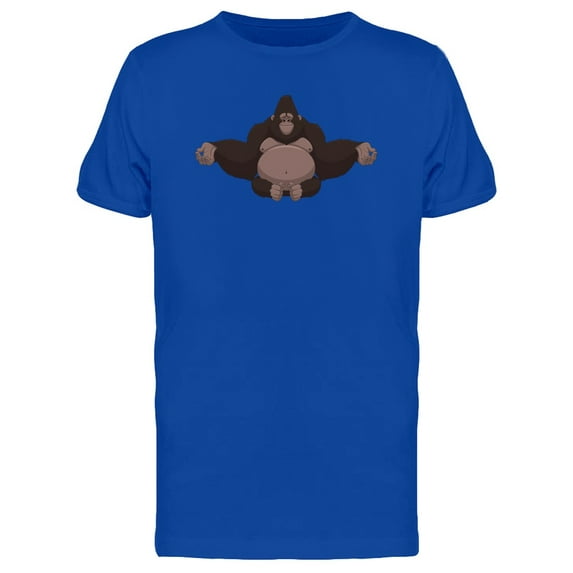 Gorilla Meditating Cartoon T-Shirt Men -Image by Shutterstock, Male 4X-Large