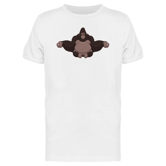 Gorilla Meditating Cartoon Tee Men's -Image by Shutterstock