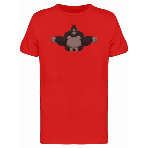 Gorilla Meditating Cartoon Tee Men's -Image by Shutterstock